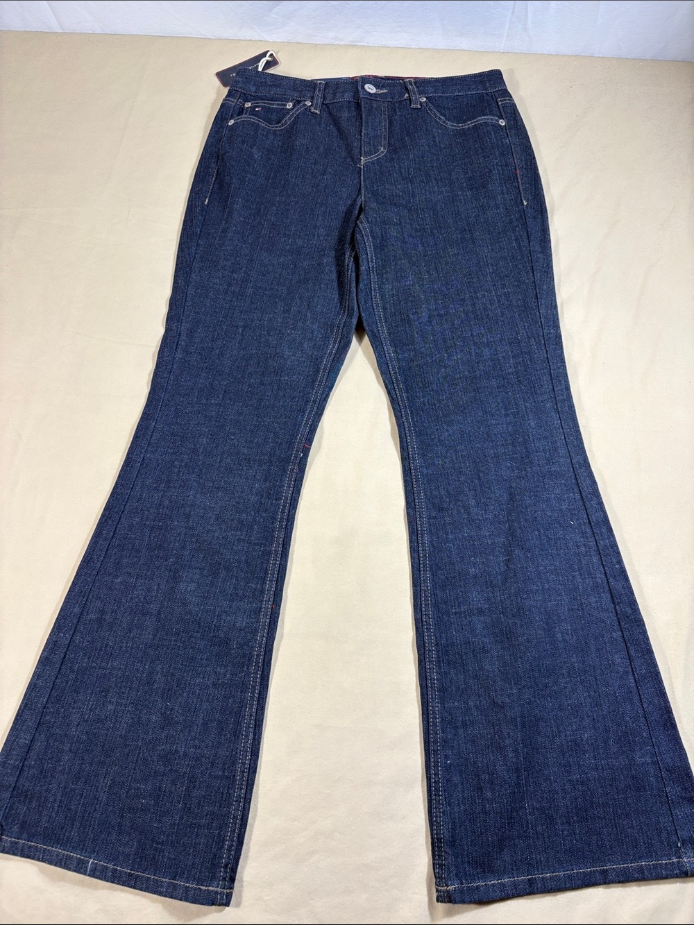 Tommy Hilfiger 10R Classic Rise Flare Jeans Dark Wash Womens Blue Denim NWT